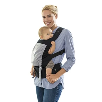 Abbildung von AMAZONAS Ergonomische Babytrage Smart Carrier mit Kapuze für Neugeborene &amp; Kleinkinder Mitwachsend ab 0 3 Jahre bis 15 kg 100% Baumwolle Black