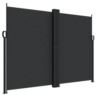 Abbildung von vidaXL Seitenmarkise, Sichtschutz Ausziehbar, Windschutz Sonnenschutz für Garten Balkon Terrasse, Seitenrollo Seitenwandmarkise, Schwarz 180x600cm