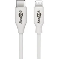 Abbildung von goobay 39446 Lightning USB C™ Lade und Synchronisationskabel, 1 m, Weiß MFi Kabel für Apple iPhone/iPad