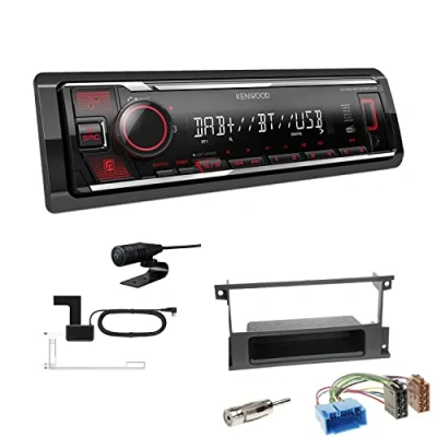 Abbildung von Kenwood KMM BT408DAB 1 DIN Digital Media Receiver Autoradio DAB+ Bluetooth USB Einbauset passend für Suzuki Ignis 2000 2003 schwarz