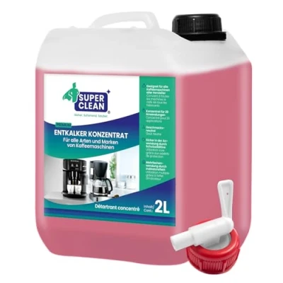 Abbildung von SUPER CLEAN 2000ml Universal Entkalker Kaffeevollautomat Flüssig Für alle Maschinen &amp; Marken 20 x Entkalkung Effektiver Flüssigentkalker von Kaffeemaschinen, Wasserkocher Duschen