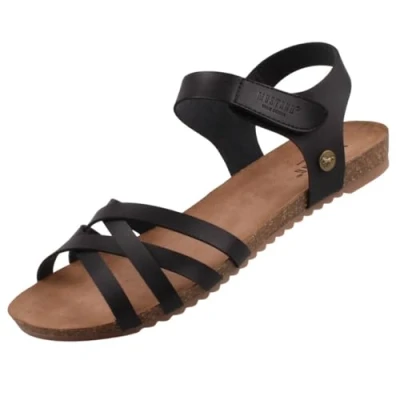 Abbildung von Mustang Riemensandalette, Damen, Größe: 37, Schwarz Schuhe