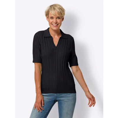 Abbildung von Classic Basics Polokragenpullover &quot;Kurzarm Pullover&quot;