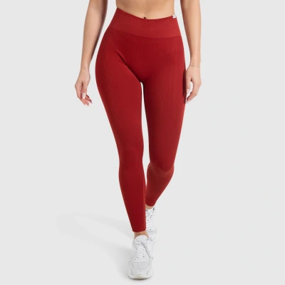 Abbildung von Smilodox Kompression Amaze Tights, Damen, Größe: Large, Weinrot