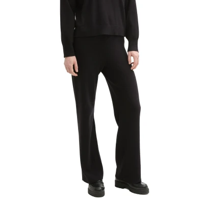 Abbildung von TOM Tailor Denim Lenzing Ecovero Stoffhose, Damen, Größe: XXL, Deep black
