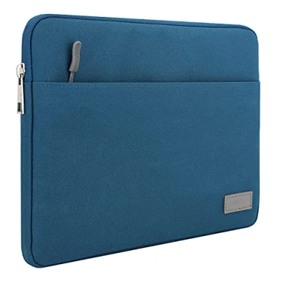 Abbildung von MoKo 9 11&quot; Sleeve Tasche, Polyester Schutzhülle Kompatibel mit iPad Pro 11 M2 2022 2018/iPad 10. 10,9 2022/iPad air 5 10,9&quot; 2022/Air 4/Air 3 10,5/iPad 9/8/7 10,2/Galaxy S8 11,Pfau Blau