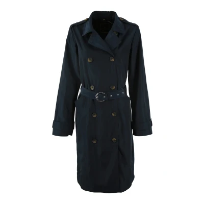 Abbildung von DREIMASTER Klassik Damen Trenchcoat S / Dunkelmarine 100% Polyester