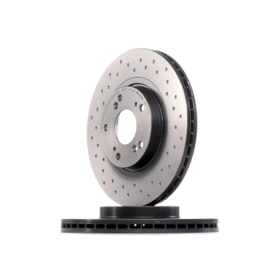 Abbildung von BREMBO 09.B270.1X Bremsscheibe 296 25 5 gelocht/innenbel. beschichtet hochgekohlt mit Schrauben HONDA: ACCORD 8, 8 Kombi
