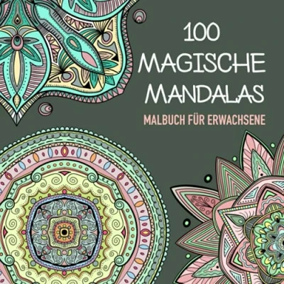 Abbildung von 100 Magische Mandalas : Malbuch für Erwachsene: Mandala Erwachsene und Jugendliche, Entspannen Stress abbauen mit tollen Malvorlagen zum Ausmalen