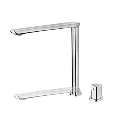 Abbildung von GRIFO BAJO VENTANA FO 985 CROMO Monomando para instalar delante de ventana, 2 orificios, dos posiciones del caño: retraíble y extendido