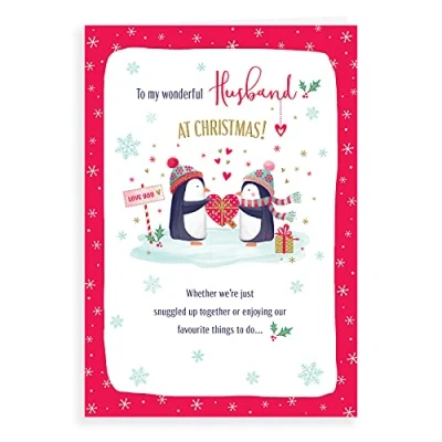 Abbildung von Piccadilly Greetings A41321 Weihnachtskarte für Ehemann, 22,9 x 15,2 cm
