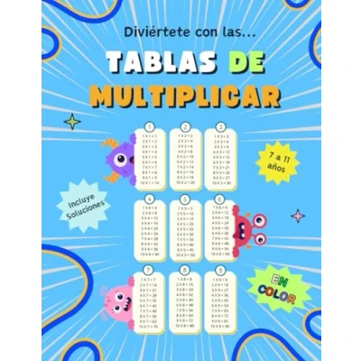 Abbildung von MULTIPLICACIONES. Diviértete con las tablas de multiplicar.: 7 a 11 años. APRENDER o REPASAR multiplicar.