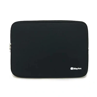 Abbildung von WAYTEX 71002 Schutzhülle für Tablet und Laptop, 13 14 Zoll, weiches Neopren, Schwarz