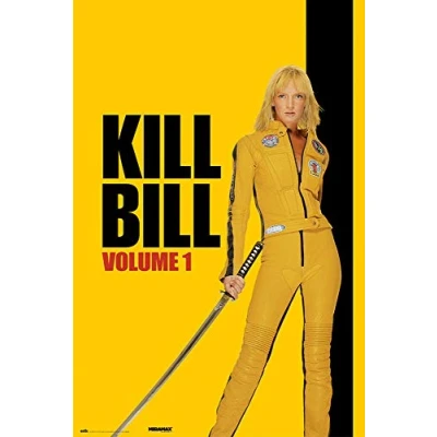 Abbildung von Close Up Kill Bill Poster Volume 1 Uma Thurman (61cm x 91,5cm) + 2 St. Schwarze Posterleisten mit Aufhängung