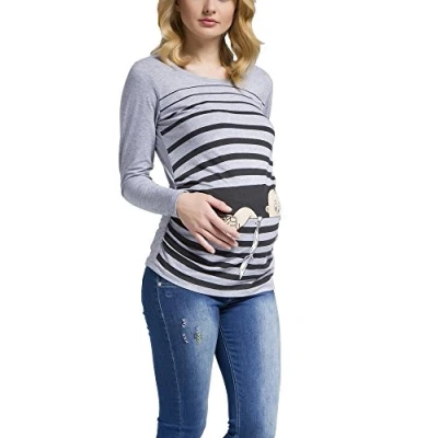 Abbildung von M.M.C. BABY Flucht Langarmshirt, Damen, Größe: XL, Grau