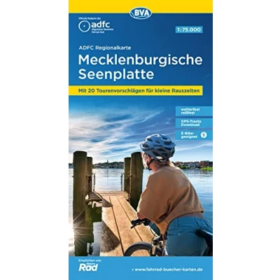Abbildung von ADFC Regionalkarte Mecklenburgische Seenplatte 1:75.000, reiß und wetterfest, mit kostenlosem GPS Download der Touren via BVA website oder ... Rauszeiten (ADFC 1:75000)