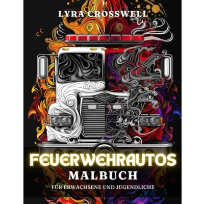 Abbildung von Feuerwehrautos Malbuch 50 Ausmalbilder für Erwachsene und Jugendliche: Die ultimative Rettungsmission im Ausmalen Feuerwehr Enthusiasten. (Fahrzeuge &amp; Transporte Malbücher)