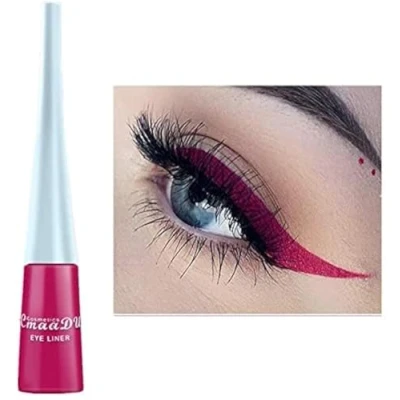 Abbildung von Liquid Eyeliner Matte Schnell trocknender Eyeliner, dauerhafter nicht blühender wasserdichter gelfarbener Candy Color Hochpigmentierter (Purpurrot)