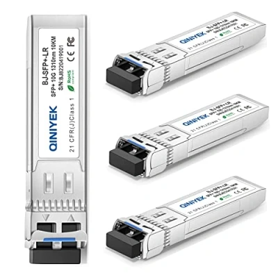 Abbildung von QINIYEK (4er Pack) 10GBase LR SFP+ Transceiver, 10G Singlemode LC Modul für Cisco SFP LR, Ubiquiti UF SM 10G, Meraki MA 10GB Mikrotik, , Supermicro, Netgear(SMF,1310nm,10km,DDM )
