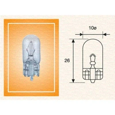 Abbildung von MAGNETI MARELLI 003822100000 Glühlampe, Blinkleuchte 24 3 W3W W2,1x9,5d MERCEDES BENZ: Vario Kasten / Kombi, Kipper, DAF: CF 65