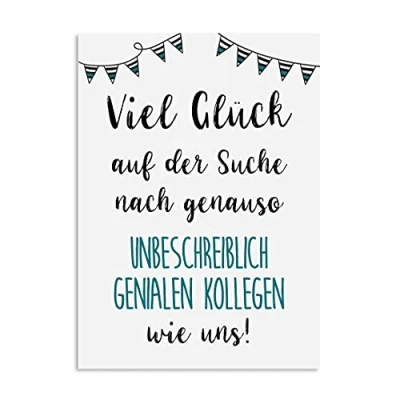 Abbildung von Postkarte Kollegen Abschied Geschenk Sprüche Ruhestand Karte (Jobwechsel)
