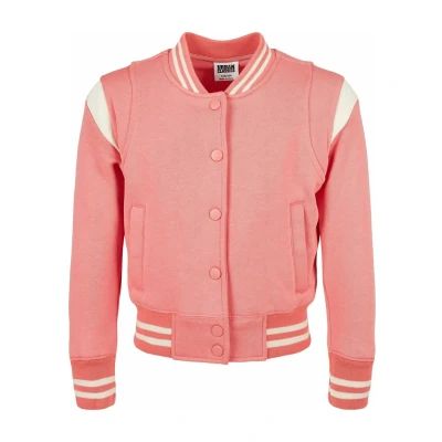 Abbildung von Urban Classics Sweatjacke für Kinder, Größe: 158/164, Palepink/whitesand