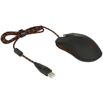 Abbildung von DeLOCK kabelgebundene Gaming Maus, schwarz / rot