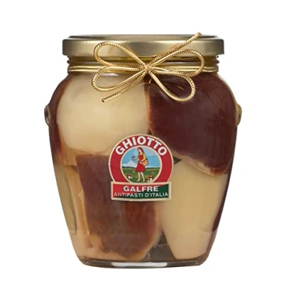 Abbildung von Ghiotto, Galfré Antipasti d&#039;Italia, Geschnittene Steinpilze in Öl, ideal für Aperitifs, Vorspeisen oder Beilagen, 530g Größe