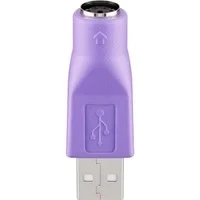 Abbildung von Goobay 68918 PS2 auf USB Adapter / PS/2 für Tastaturen Passiver Mini DIN 6 Violett