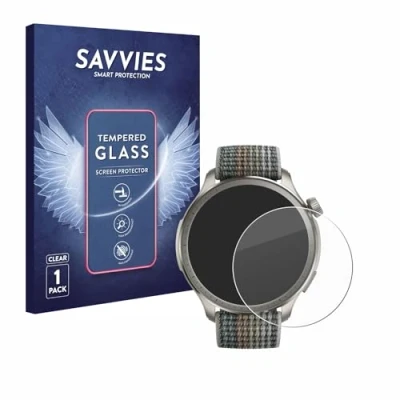 Abbildung von Savvies Panzer Schutz Glas für Huami Amazfit Balance 9H Hartglas, Anti Fingerprint, Displayschutz
