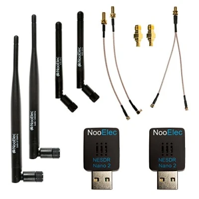 Abbildung von Dual Band NESDR Nano 2 ADS B Bundle, kompatibel mit Stratux und Anderen SDR Anwendungen, inkl. programmierten &amp; kalibrierten SDR, 4 Antennen 978 MHz (UAT) 1090 (ADSB) Adapter