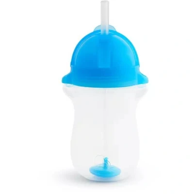 Abbildung von MUNCHKIN Trinkflasche mit Strohhalm und Gewicht, blau, 12 Monate+, 296ml, 01246101