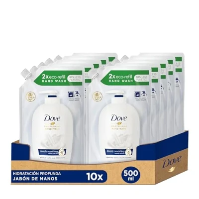 Abbildung von 10x Dove Handseife Nachfüllpackung Pflegende Handwäsche Original 500ml