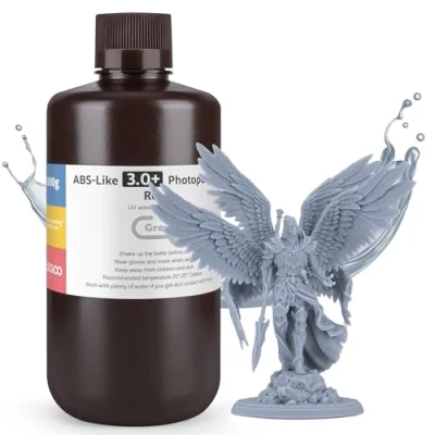 Abbildung von ELEGOO ABS Like Resin 3.0 Plus, 3D Drucker 405nm Rapid UV härtendes Photopolymer Harz, Hohe Präzision, Nicht Spröde für LCD Grau 1kg