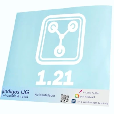 Abbildung von INDIGOS UG Aufkleber Autoaufkleber JDM Die cut Auto 200x150 mm Flux Jan 21 weiß Heckscheibe Heckscheibenaufkleber Sticker Tuning