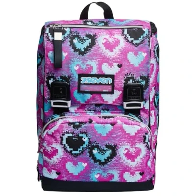 Abbildung von Seven Faltbarer Rucksack, Glossy Girl, Rosa, Doppelfach, Schule &amp; Reisen