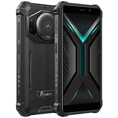 Abbildung von FOSSiBOT 10600mAh Akku Outdoor Smartphone Ohne Vertrag F101, 3.5W Max Lautsprecher, 24MP Kamera, IP68 Robust Handy, Octa Core 4GB 64GB, Android 12, 5.45 &#039;&#039; HD+, Dual SIM, Fingerabdruck, GPS Schwarz