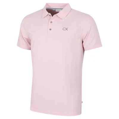 Abbildung von Calvin Klein Herren Zentral Eco Wicking Golf Polo Hemd Baby Rosa XXXL