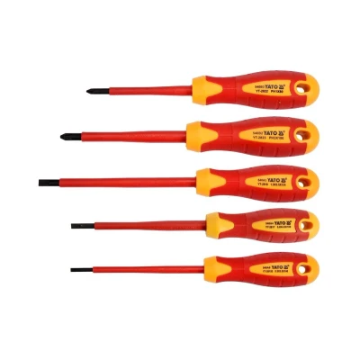 Abbildung von YATO YT 2827 Schraubendrehersatz 5 Kunststoff 3, 4, 5.5, PH1, PH2 Display (Karton)