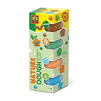Abbildung von SES Creative 00513 Feel Good Knete Nature (4x90gr) Kinderknete Ab 1 Jahr Glutenfrei, Mehrfarbig