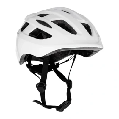 Abbildung von ATTABO Fahrradhelm Damen Herren Bonkers Größe M Weiß mit In Mold Technologie 18 Belüftungslöchern LED Licht Helmverstellung durch Knopf Langlebiges PC Material Wärmeschutz