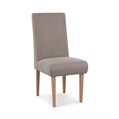 Abbildung von CAVADORE Esszimmerstuhl Kira / Polsterstuhl für Küche, Esszimmer oder Wohnküche Passend zur Küchengarnitur Leichte Fleckenentfernung dank Soft Clean 48 x 103 62 Flachgewebe: Hellgrau
