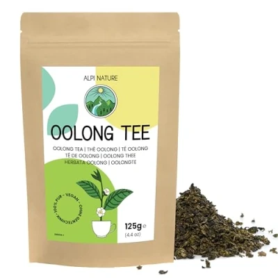 Abbildung von Oolong Tee 125g von Alpi Nature, lose Blätter, getrocknete ganze Teeblätter zur Zubereitung chinesischer