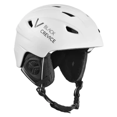 Abbildung von Black Crevice Erwachsene Skihelm Streif, matt weiß/schwarz, M…