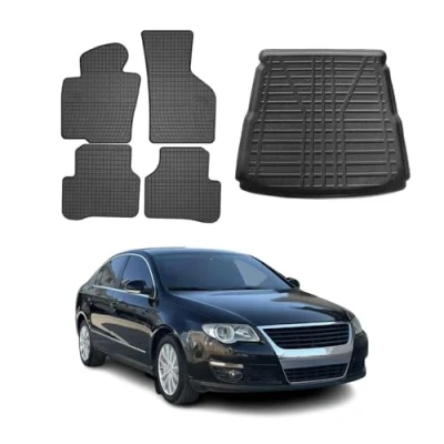 Abbildung von OMAC 7505YPS 484 Fußmattensatz Gummi 5 schwarz VOLKSWAGEN: Passat B6 Limousine