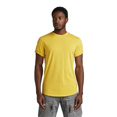 Abbildung von G Star LASH Tshirt basic, Herren, Größe: Small, Dk lemon gd