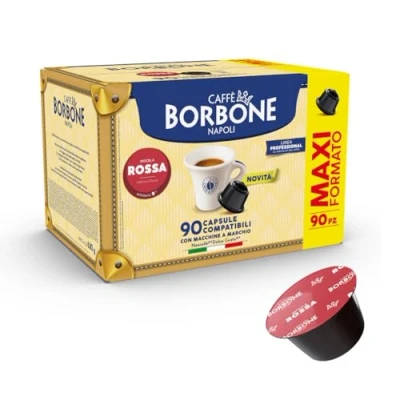 Abbildung von Caffè Borbone Kaffeekapseln, Rote Kaffeemischung 90 Stücke (6 Packungen zu 15 Kapseln) Kompatibel mit Kaffeemaschinen der Marke Nescafè®* Dolce Gusto®*