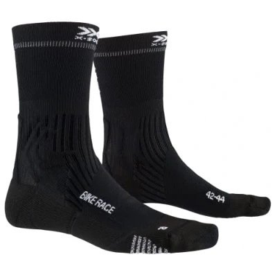 Abbildung von X Socks Bike Race Radsport Laufsocke Schwarz Unisex Grösse 45 47