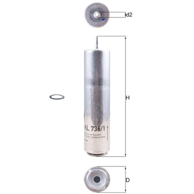 Abbildung von Kraftstofffilter KNECHT KL 736/1D