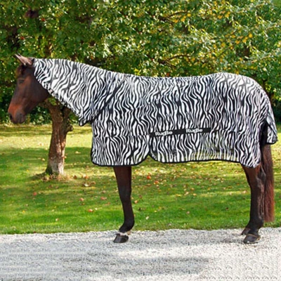 Abbildung von Excellent Fliegendecke Zebra inklusive Halsteil Unterlänge: 215 cm &amp; Rückenlänge: 165
